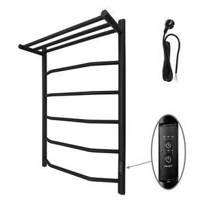 Изображение товара Электрический полотенцесушитель Маргроид Вид 6 50x80 см черный матовый с полкой