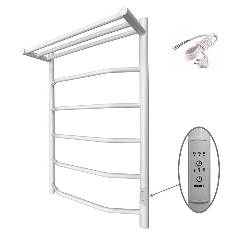 Изображение товара Электрический полотенцесушитель Маргроид Вид 6 50х80 см с полкой белый матовый