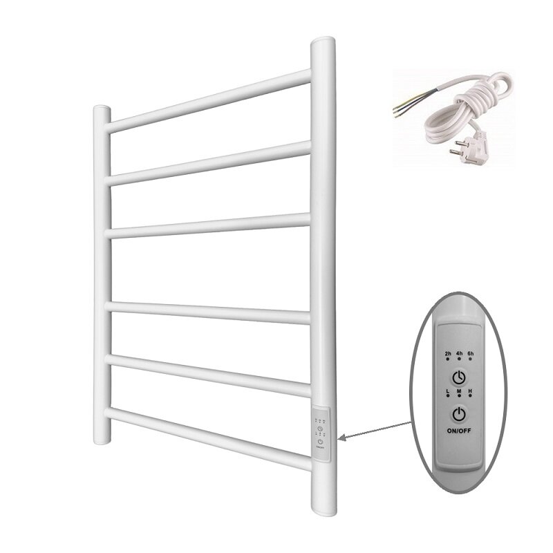 Изображение товара Полотенцесушитель электрический Маргроид Вид 10, 10-6040-1049-9016R, ширина 40 см, высота 60 см, диммер справа, белый матовый