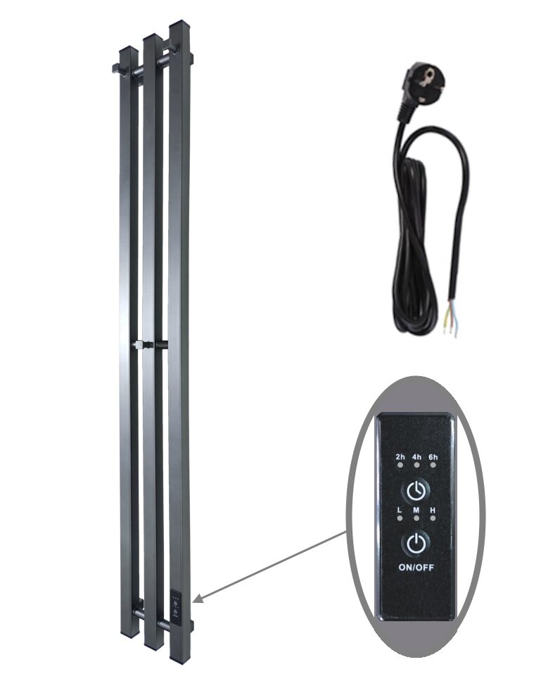 Изображение товара Электрический полотенцесушитель Маргроид Inaro 3V профильный 120х15 см серый