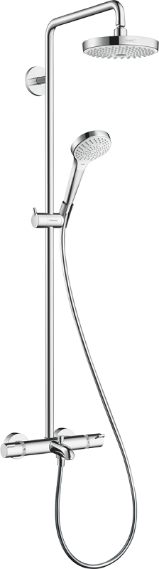 Изображение товара Душевая система Hansgrohe Croma Select S 27351400 180 2jet, термостатическая, белый/хром Изображение товара Душевая система Hansgrohe Croma Select S 27351400 180 2jet, термостатическая, белый/хром