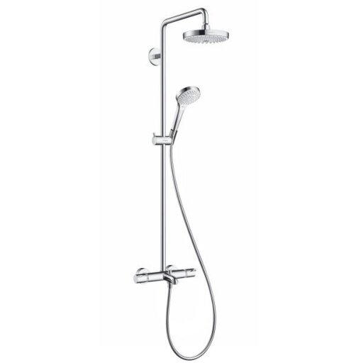 Изображение товара Душевая система Hansgrohe Croma Select E 180 2jet хром белый для ванной