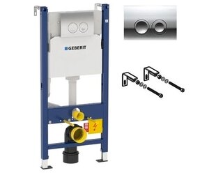 Изображение товара Инсталляция Geberit Duofix Delta UP100 для унитаза хром с двойным смывом