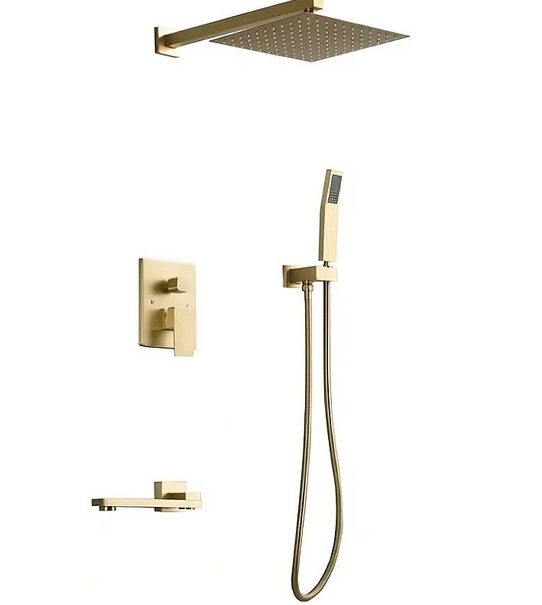 Изображение товара Душевая система ALMAes Elbe TVZ-0815 с верхним душем 25 см золото глянец