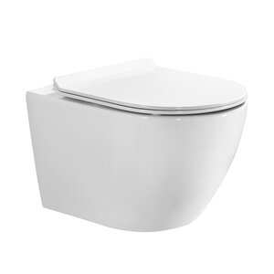Изображение товара Унитаз подвесной Bond Oval F12-10, безободковый, крышка микролифт, белый