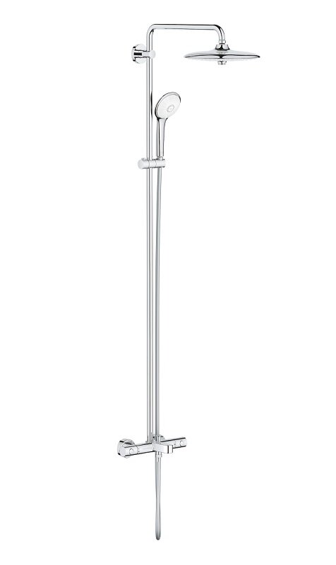 Изображение товара Душевая система Grohe Euphoria 260, 27475002, термостатическая, верхний душ 26 см, поворотный, с изливом, хром Изображение товара Душевая система Grohe Euphoria 260, 27475002, термостатическая, верхний душ 26 см, поворотный, с изливом, хром