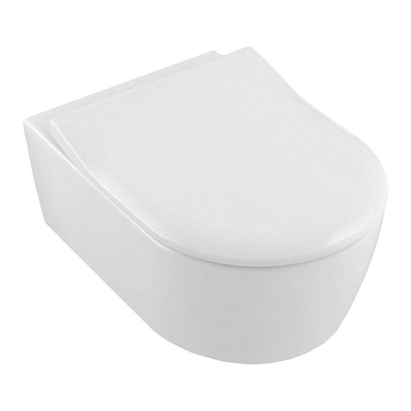 Изображение товара Подвесной безободковый унитаз Villeroy&Boch Avento 5656RS01, крышка микролифт, белый