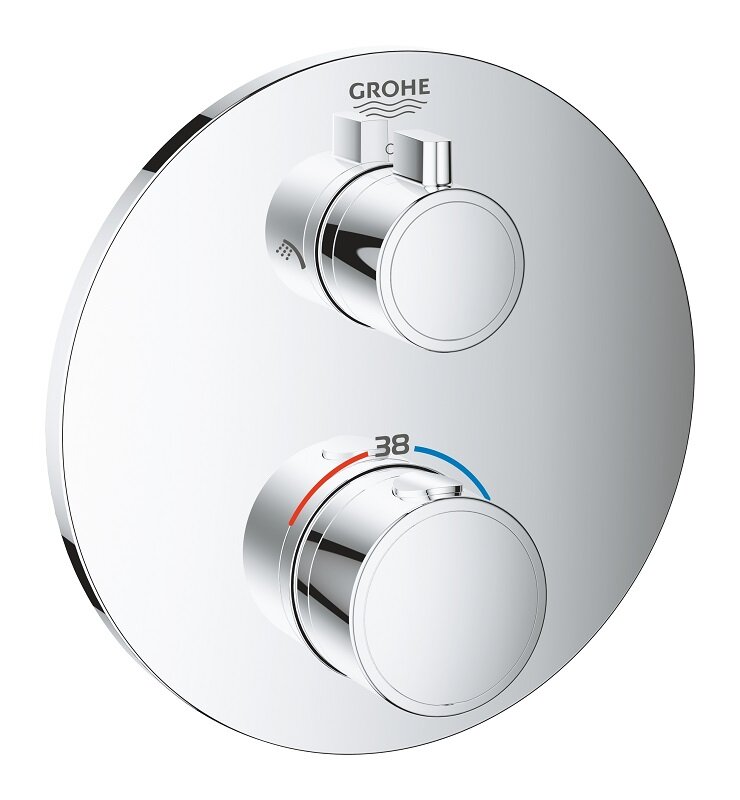 Изображение товара Смеситель для ванны и душа Grohe Grohtherm, 24077000, термостатический, на 2 потребителя, хром Изображение товара Смеситель для ванны и душа Grohe Grohtherm, 24077000, термостатический, на 2 потребителя, хром