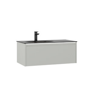 Изображение товара Тумба с раковиной Orka Lisbon 90 см кашемировый матовый подвесная