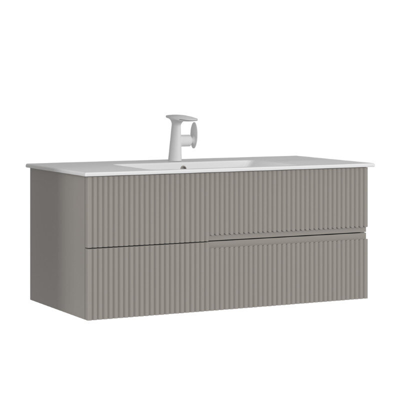 Изображение товара Тумба с раковиной Orka Moonlight 5001508, 120 см, подвесная, цвет бежевый матовый Изображение товара Тумба с раковиной Orka Moonlight 5001508, 120 см, подвесная, цвет бежевый матовый