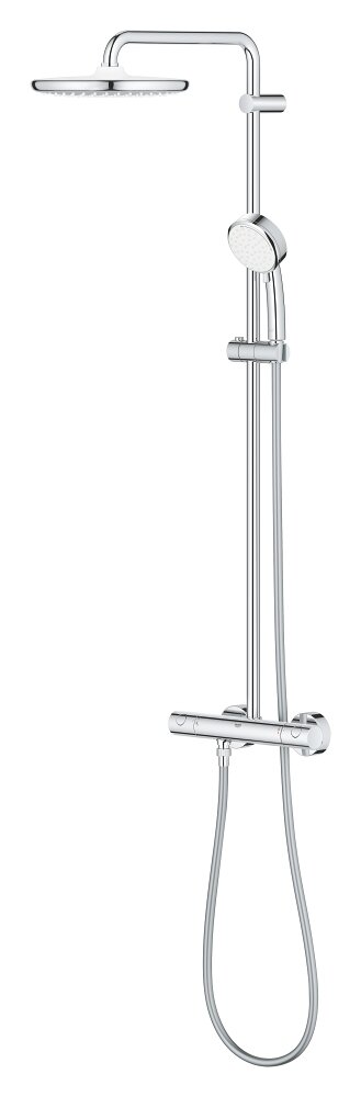 Изображение товара Душевая система Grohe Tempesta Cosmopolitan, 26670000, термостатическая, хром/белый