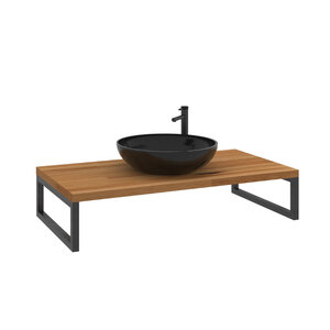 Изображение товара Консоль под раковину Orka Kestel 3001039, 95 см, подвесная, цвет дуб