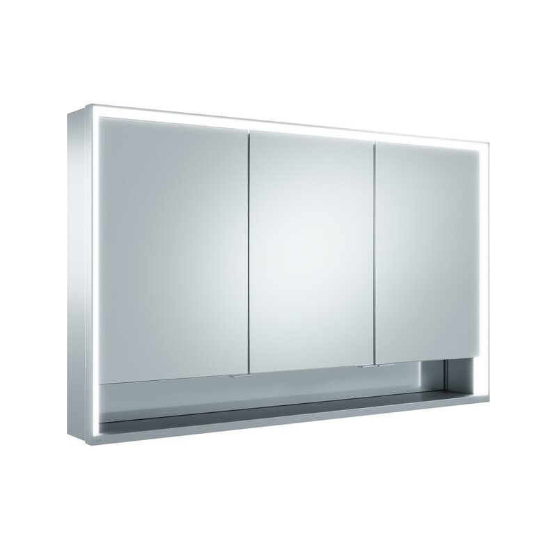 Изображение товара Зеркальный шкаф Keuco Royal Lumos 14305171304, 120 см, с подсветкой, с подогревом, анодированный серебристый алюминий/зеркало