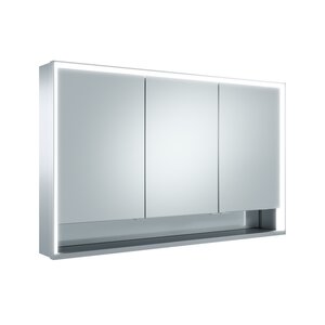 Изображение товара Зеркальный шкаф Keuco Royal Lumos 14305171304, 120 см, с подсветкой, с подогревом, анодированный серебристый алюминий/зеркало