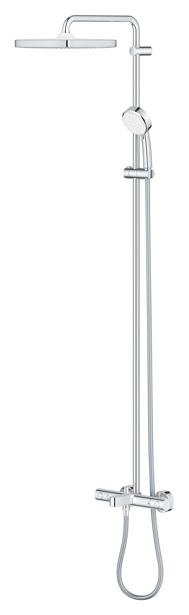 Изображение товара Душевая система Grohe Tempesta Cosmopolitan 250 Cube, термостатическая, хром/белый