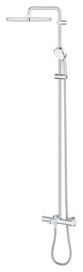 Изображение товара Душевая система Grohe Tempesta Cosmopolitan 250 Cube, 26691000, для ванны и душа, термостатическая, хром/белый