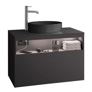 Изображение товара Тумба под раковину Keuco Stageline 32864970100, 80 см, с подсветкой, 1 ящик, цвет вулканит матовый