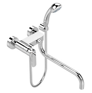 Изображение товара Смеситель Vidima БАЛАНС (Balance) BA268AA для ванны и душа, поворотный излив, хром