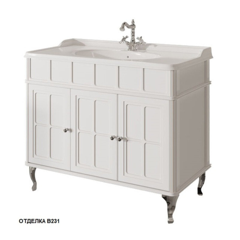 Изображение товара Тумба под раковину Caprigo Borgo 33424-B231, 100 см, напольная, цвет белый