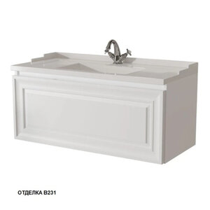 Изображение товара Тумба под раковину Caprigo Ponza 13514-B231, 100 см, подвесная, цвет белый