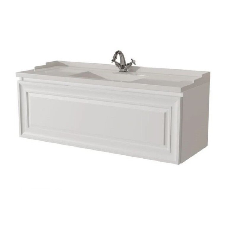 Изображение товара Подвесная тумба под раковину Caprigo Ponza 120 см белая МДФ эмаль Россия