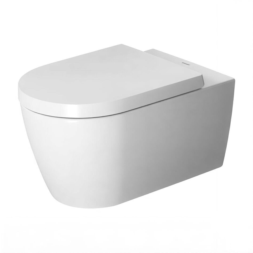 Изображение товара Подвесной унитаз Duravit Me by Starck Rimless, безободковый крышка микролифт, 452909ААА1
