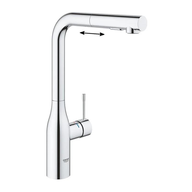 Изображение товара Смеситель для кухонной мойки Grohe Essence New, 30504000, с вытяжным изливом, хром