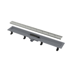Изображение товара Дренажный канал Alcaplast APZ10 Simple AG100401850, 85 см, с перфорированной решеткой, цвет хром