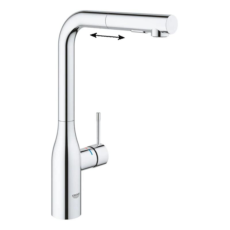 Изображение товара Смеситель для кухонной мойки Grohe Essence New 30270000 с вытяжным изливом хром