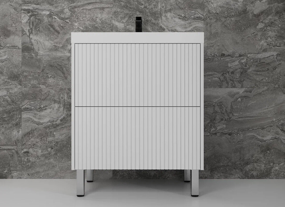 Изображение товара Тумба с раковиной Style Line Стокгольм ЛС-00002334, 2 ящика, 70х45х82 см, с раковиной Andrea Classic ЛС-00000722, 70x45x15,4