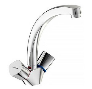 Изображение товара Смеситель Vidima КВАДРО (Quadro) BA246AA для кухонной мойки, поворотный излив, хром