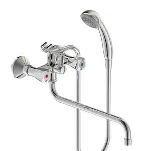 Изображение товара Смеситель Vidima ПРАКТИК (PRACTICE) BA230AA для ванны и душа, поворотный излив, хром