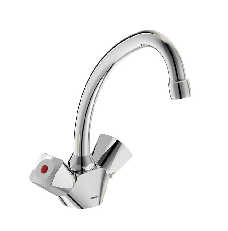 Изображение товара Смеситель Vidima Практик BA227AA для раковины, хром, поворотный излив