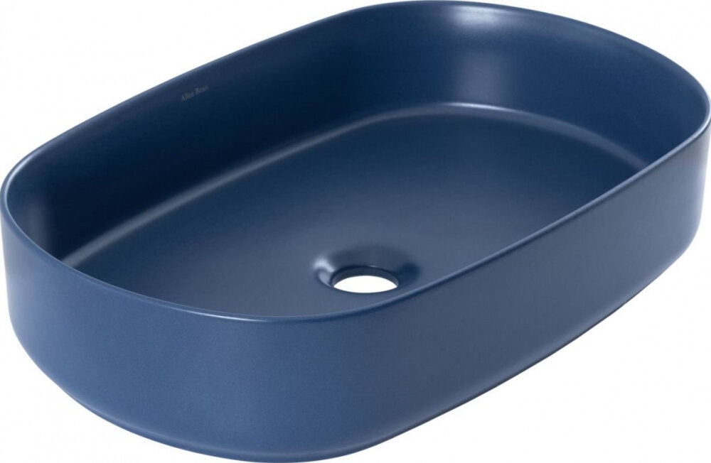Изображение товара Раковина Allen Brau Fantasy 4.11022.ID овальная синяя пластиковая для ванной 55х36 см
