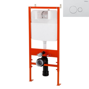 Изображение товара Инсталляция для унитаза BelBagno BB026/BB082BL с клавишей смыва белая