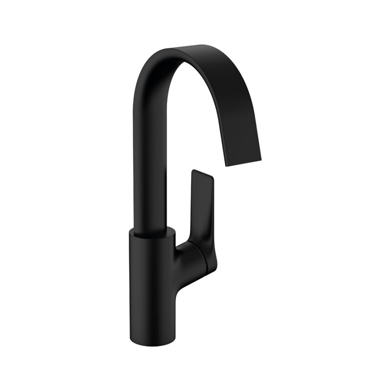 Изображение товара Смеситель для раковины Hansgrohe Vivenis черный матовый однорычажный с WaterfallStream