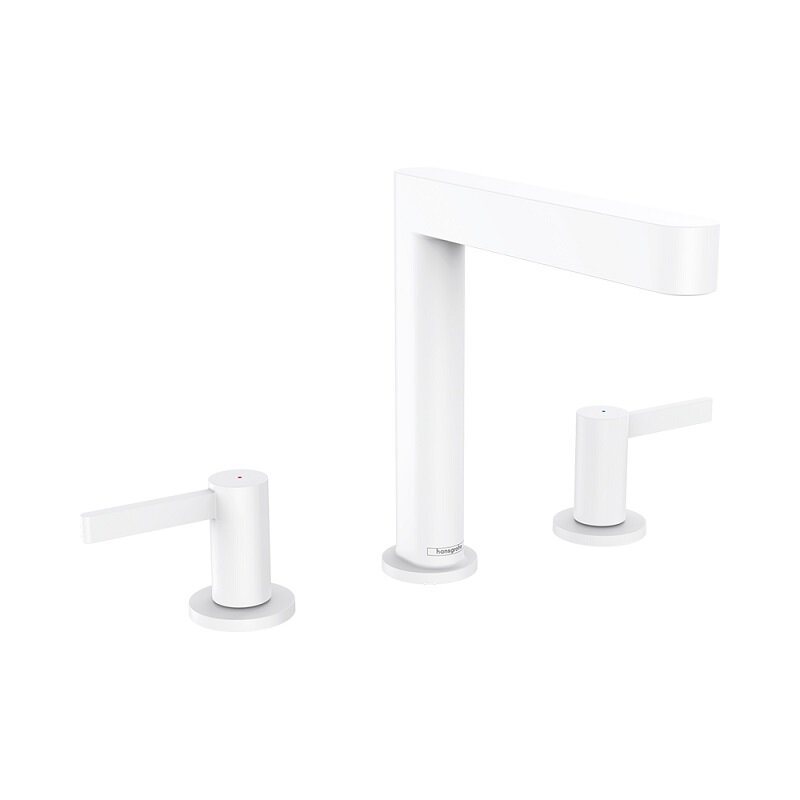 Изображение товара Смеситель для раковины Hansgrohe Finoris донный клапан Push-Open белый матовый