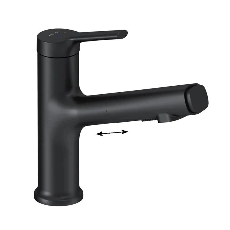 Изображение товара Смеситель Am.Pm X-Joy F85B02922 для раковины, с вытяжным изливом, цвет черный матовый