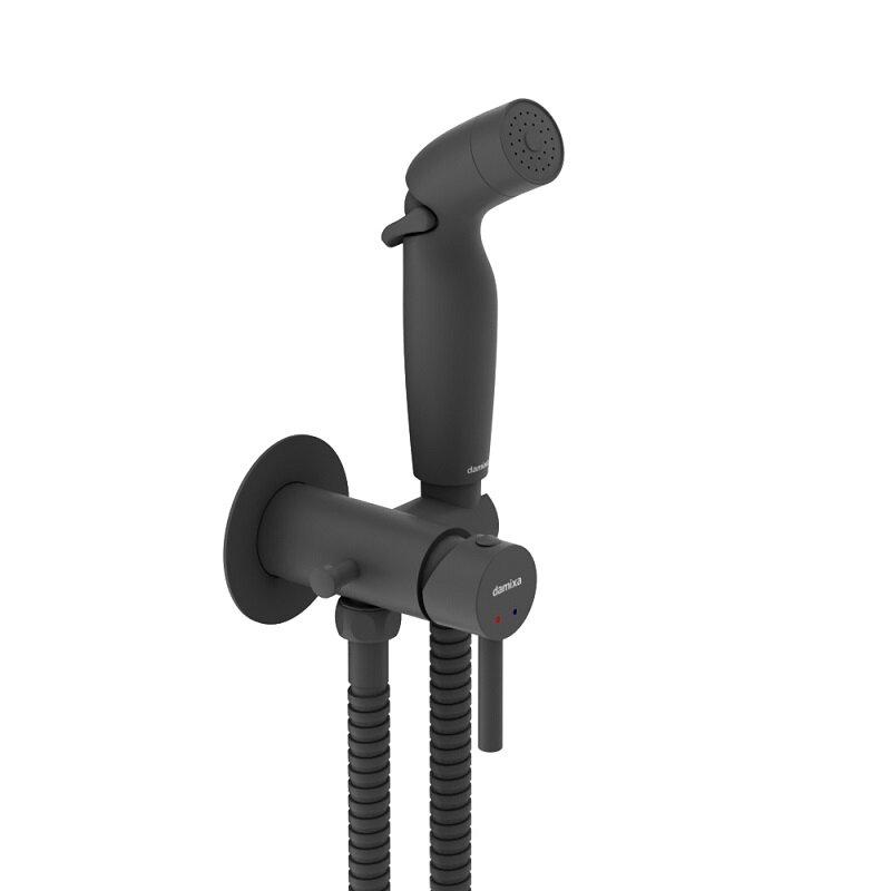 Изображение товара Гигиенический душ Damixa Option 211000300 со смесителем черный матовый