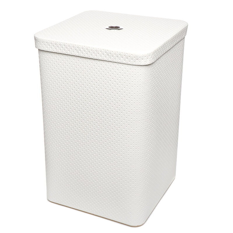 Изображение товара Пуф с корзиной для белья Camelos PWH-K белый хром мебель для хранения