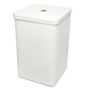 Изображение товара Пуф с корзиной для белья Camelos PWH-K белый хром мебель для хранения