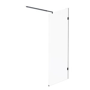 Изображение товара Душевая стенка Am.Pm X-Joy W94WI-80-F1-BTE, 80 см, со свободным входом, стекло прозрачное, фурнитура черный матовый