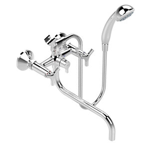 Изображение товара Смеситель Vidima ТРИНИТИ (Trinity) BA261AA для ванны и душа с душевым гарнитуром, поворотный излив, хром