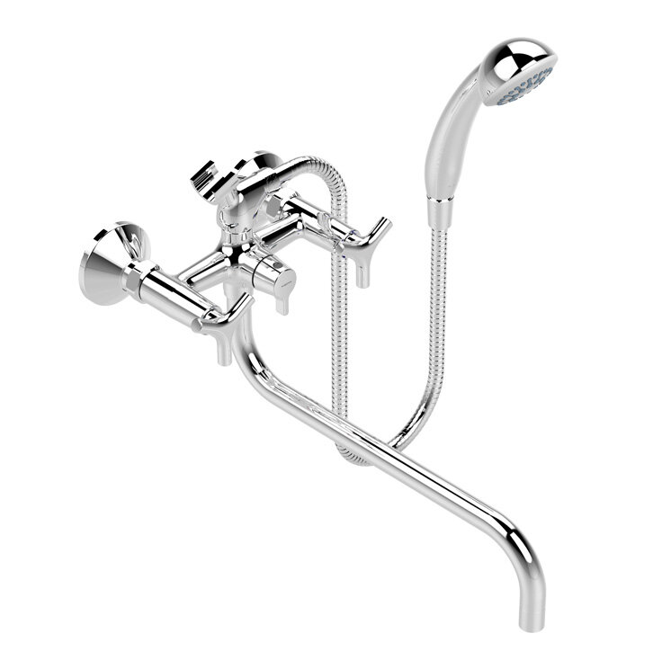 Изображение товара Смеситель для ванны и душа Vidima ТРИНИТИ BA262AA с поворотным изливом хром