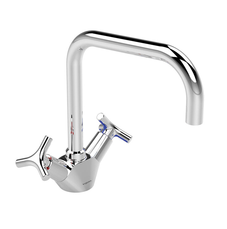 Изображение товара Смеситель для кухонной мойки Vidima Trinity BA263AA хром поворотный излив