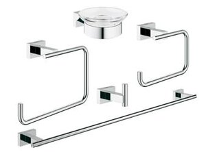 Изображение товара Набор аксессуаров Grohe Essentials Cube 40758001 для ванной комнаты