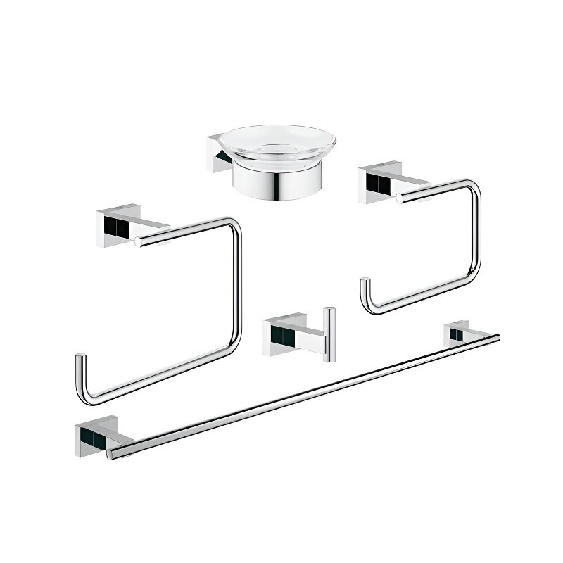 Изображение товара Набор аксессуаров Grohe Essentials Cube 40758001 Изображение товара Набор аксессуаров Grohe Essentials Cube 40758001