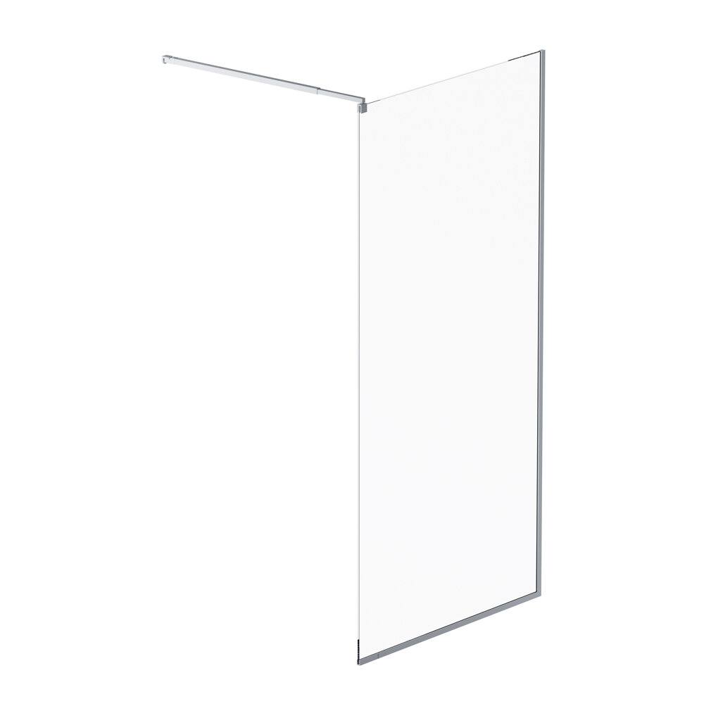 Изображение товара Душевая стенка Am.Pm Func W84WI-100-F1-MTE, 100 см, прозрачное стекло, хром профиль