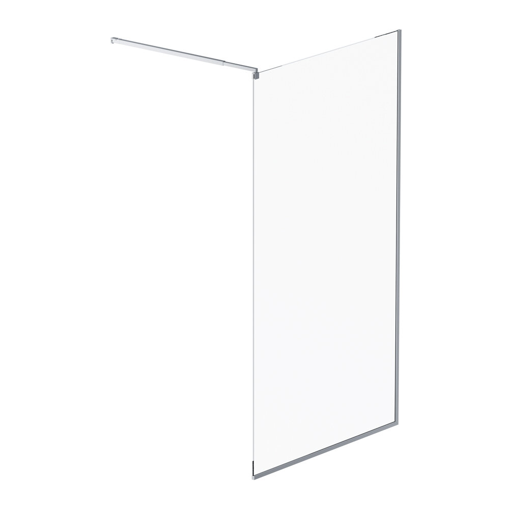 Изображение товара Душевая стенка Am.Pm Func W84WI-110-F1-MTE, 110 см, со свободным входом, стекло прозрачное, профиль хром
