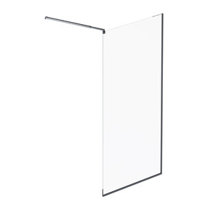 Изображение товара Душевая стенка Am.Pm Func W84WI-110-F1-BTE, 110 см, со свободным входом, стекло прозрачное, профиль черный